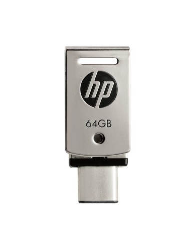 HP x5000m unidad flash USB 64 GB USB Type-A   USB Type-C 3.2 Gen 1 (3.1 Gen 1) Acero inoxidable