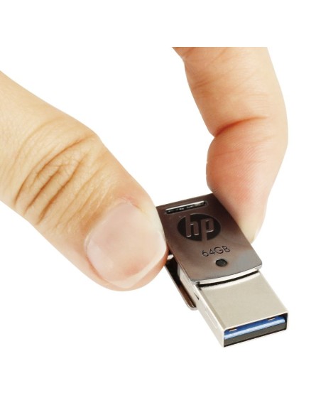 HP x5000m unidad flash USB 64 GB USB Type-A   USB Type-C 3.2 Gen 1 (3.1 Gen 1) Acero inoxidable