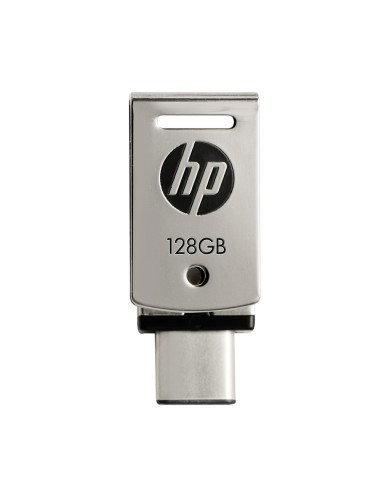 HP x5000m unidad flash USB 128 GB USB Type-A   USB Type-C 3.2 Gen 1 (3.1 Gen 1) Acero inoxidable