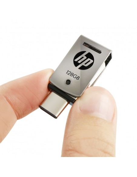 HP x5000m unidad flash USB 128 GB USB Type-A   USB Type-C 3.2 Gen 1 (3.1 Gen 1) Acero inoxidable