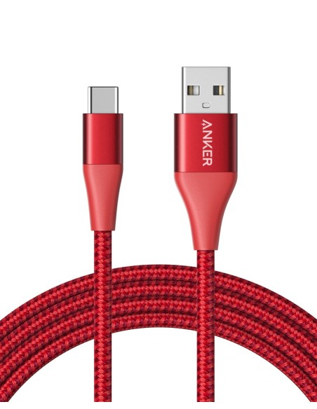 Anker Powerline+ II cable USB 1,8 m USB 2.0 USB C USB A Rojo