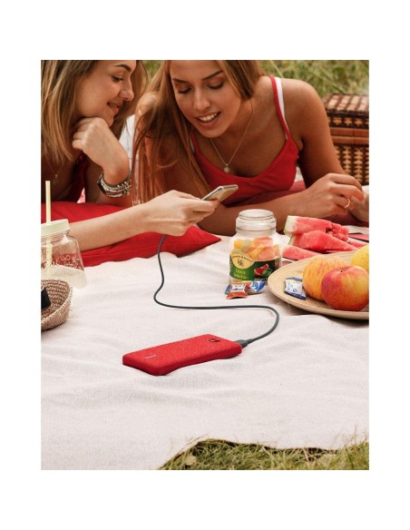 Anker POWERCORE SLIM 10000 PD FABRIC BATT batería externa 10000 mAh Rojo