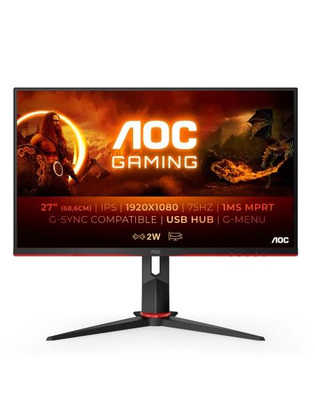 AOC G2 27G2U5 BK pantalla para PC 68,6 cm (27") 1920 x 1080 Pixeles Full HD LED Negro
