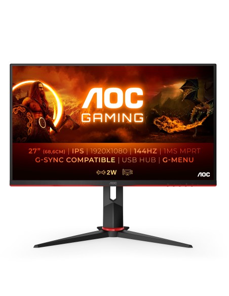 AOC G2 27G2U BK pantalla para PC 68,6 cm (27") 1920 x 1080 Pixeles Full HD LCD Negro