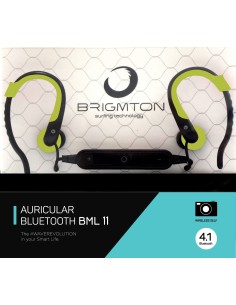 Brigmton BML 11 Auriculares Dentro de oído Negro, Verde