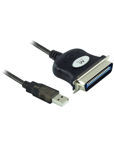 Ewent EW1118 adaptador de cable USB IEEE1284 Negro
