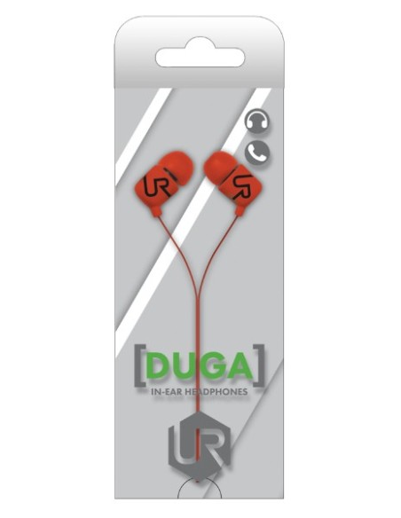 Urban Revolt Duga auriculares para móvil Binaural Dentro de oído Rojo