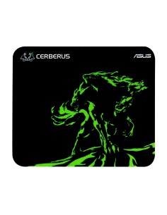 ASUS Cerberus Mat Mini Negro, Verde Alfombrilla de ratón para juegos