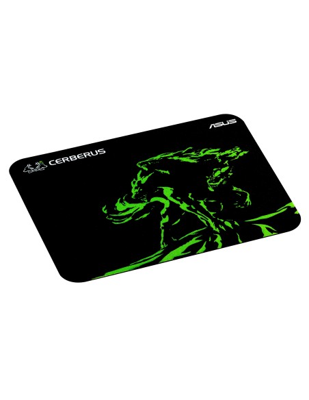 ASUS Cerberus Mat Mini Negro, Verde Alfombrilla de ratón para juegos