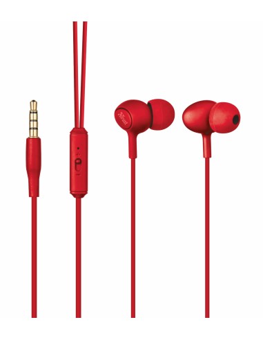 Trust Ziva Auriculares Dentro de oído Conector de 3,5 mm Rojo