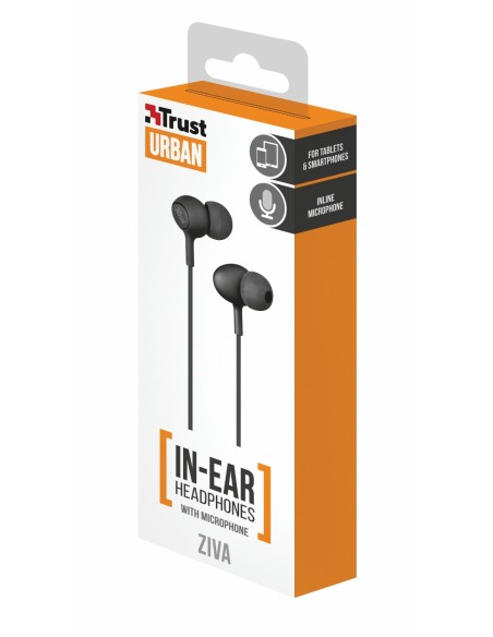 Trust Ziva Auriculares Dentro de oído Conector de 3,5 mm Negro