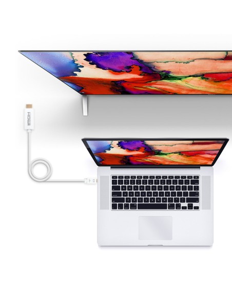 Nanocable Cable conversor Mini DP a HDMI, Mini DP M - HDMI M, Blanco, 5.0 M