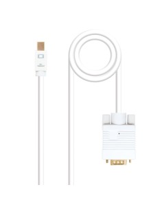 Nanocable Cable conversor Mini DP a VGA, DP M - VGA M, Blanco, 5.0 M