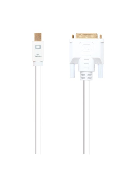 Nanocable Cable conversor Mini DP a DVI, Mini DP M - DVI M, Blanco, 3.0 M