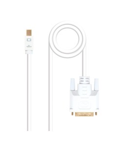Nanocable Cable conversor Mini DP a DVI, Mini DP M - DVI M, Blanco, 5.0 M
