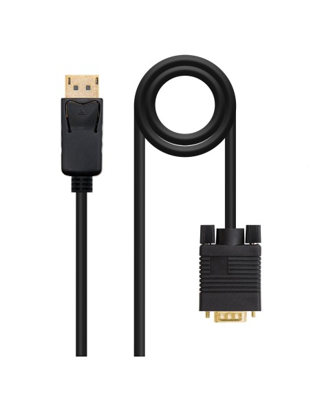 Nanocable Cable conversor DISPLAYPORT a VGA, DP M - VGA M, Negro, 3.0 M