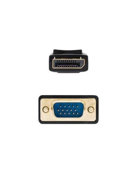 Nanocable Cable conversor DISPLAYPORT a VGA, DP M - VGA M, Negro, 5.0 M