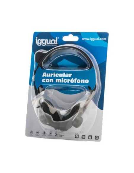 iggual Auricular + Micro Negro Jack 3.5mm Hi-Fi
