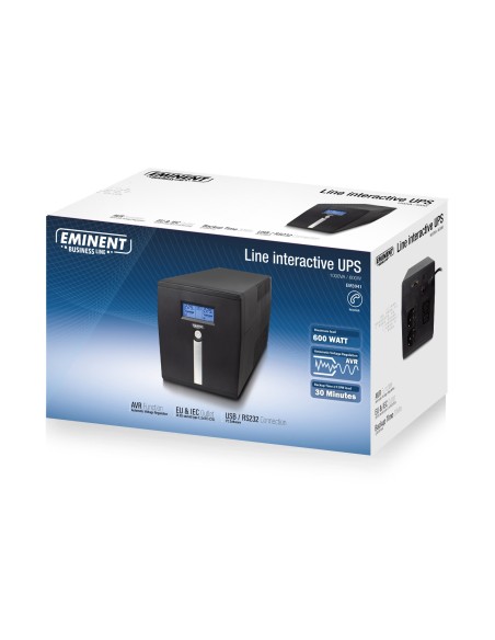 Eminent EM3941 sistema de alimentación ininterrumpida (UPS) 2 salidas AC Línea interactiva 1000 VA 600 W