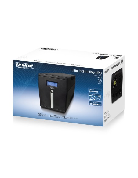 Eminent EM3942 sistema de alimentación ininterrumpida (UPS) 2 salidas AC Línea interactiva 1500 VA 900 W