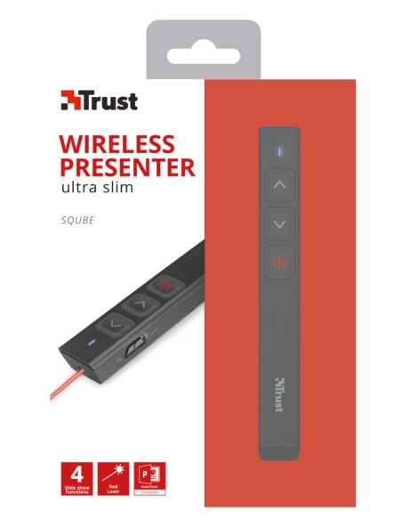 Trust SQUBE apuntador inalámbricos RF Negro