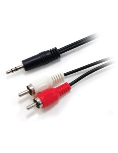 Equip 3.5mm 2x RCA 2.5m cable de audio 2,5 m 3,5mm 2 x RCA Negro