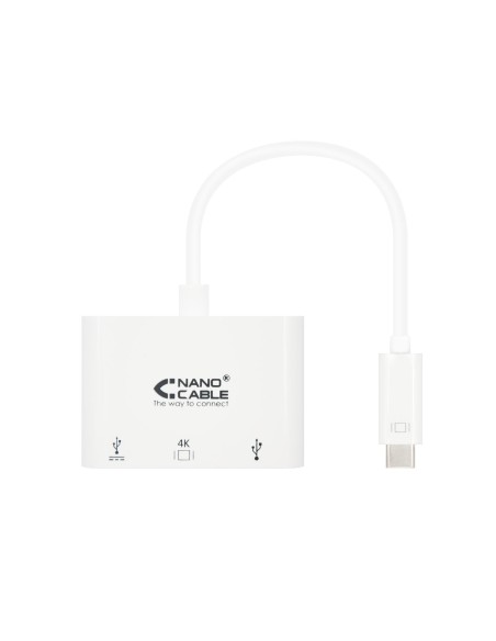 Nanocable CONVERSOR USB-C A HDMI   USB   USB-C, 3 EN 1, 15 CM