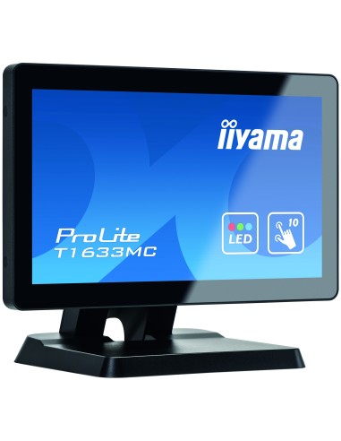 iiyama ProLite T1633MC-B1 monitor pantalla táctil 39,6 cm (15.6") 1366 x 768 Pixeles Multi-touch Multi-usuario Negro