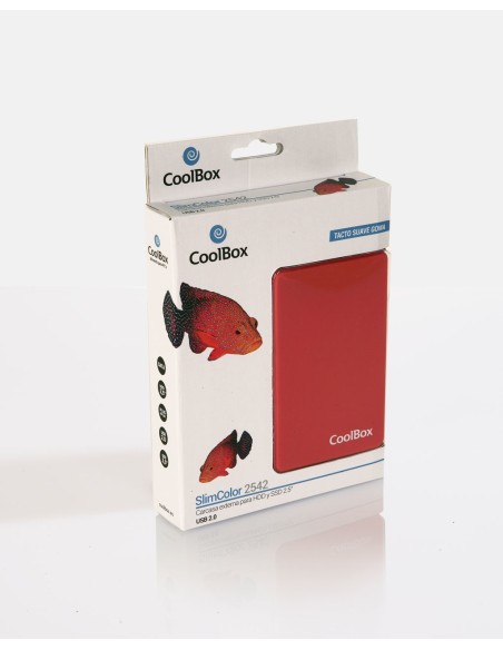 CoolBox SlimColor2542 2.5" Carcasa de disco duro SSD Amarillo