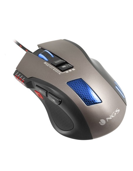 NGS GMX-105 ratón USB Óptico 2400 DPI mano derecha