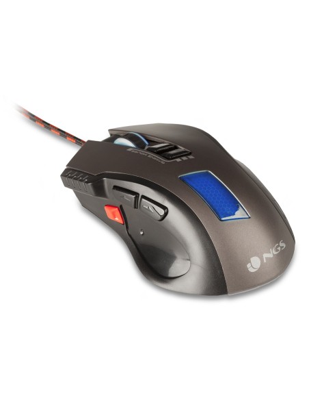 NGS GMX-105 ratón USB Óptico 2400 DPI mano derecha