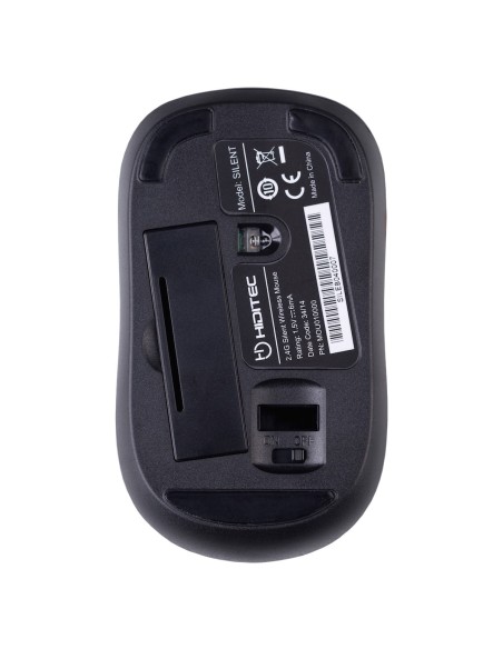 Hiditec Silent Black ratón RF inalámbrico Óptico Ambidextro