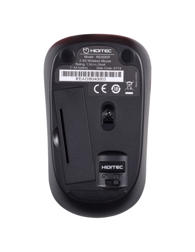 Hiditec Reader ratón Ambidextro RF inalámbrico Óptico