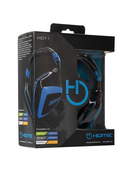 Hiditec HDT1 Auriculares Diadema Negro, Azul