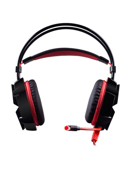 Hiditec Ikos Auriculares Diadema USB tipo A Negro, Rojo