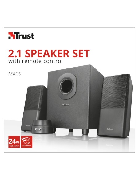 Trust Teros conjunto de altavoces 2.1 canales 12 W Negro