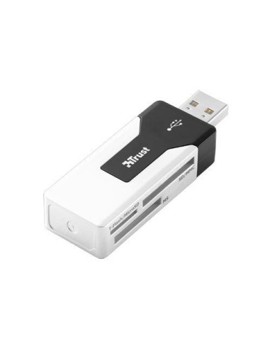 Trust 36-in-1 USB2 Mini Cardreader CR-1350p lector de tarjeta Blanco
