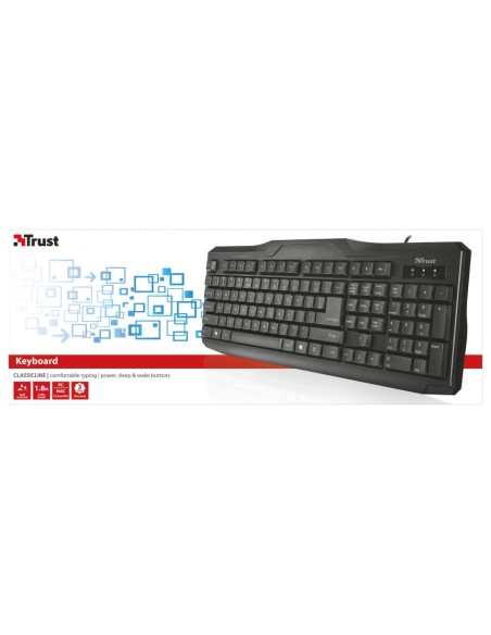 Trust CLASSICLINE KEYBOARD teclado USB QWERTY Español Negro