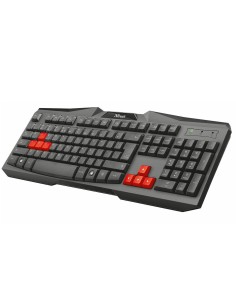 Trust Ziva ES teclado USB QWERTY Español Negro, Rojo