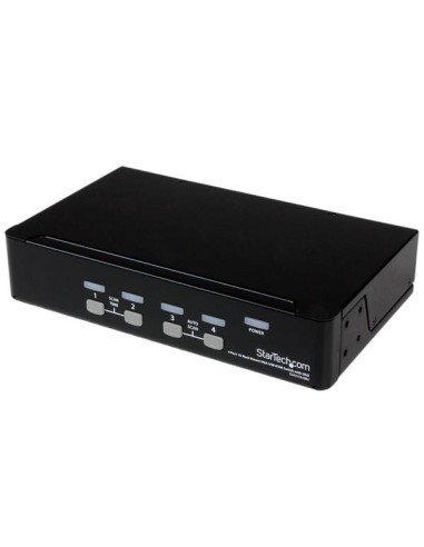 StarTech.com Conmutador Switch KVM 4 Puertos de Vídeo VGA USB 2.0 - 1U Rack Estante