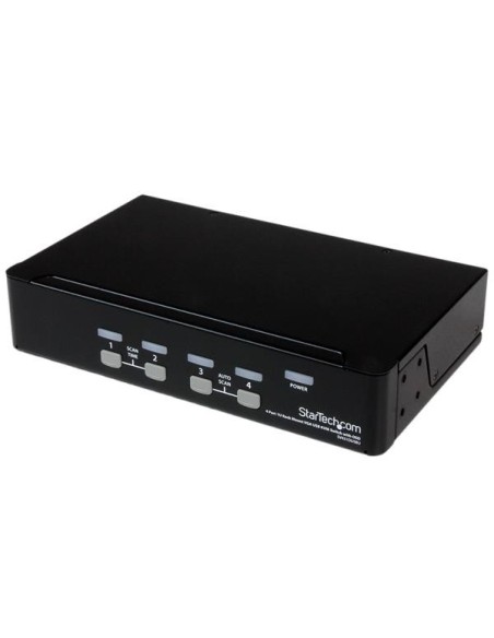 StarTech.com Conmutador Switch KVM 4 Puertos de Vídeo VGA USB 2.0 - 1U Rack Estante