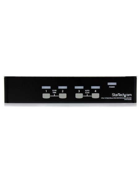 StarTech.com Conmutador Switch KVM 4 Puertos de Vídeo VGA USB 2.0 - 1U Rack Estante