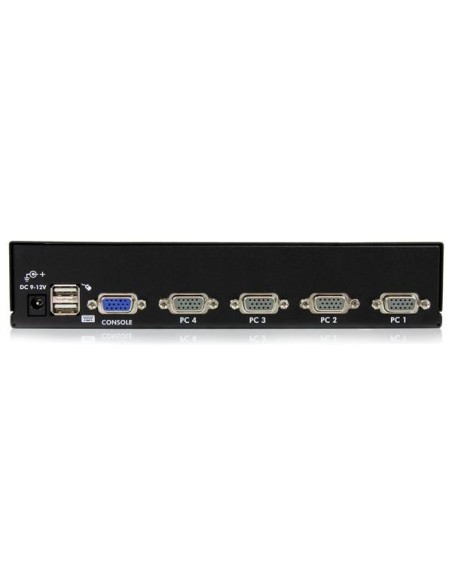 StarTech.com Conmutador Switch KVM 4 Puertos de Vídeo VGA USB 2.0 - 1U Rack Estante