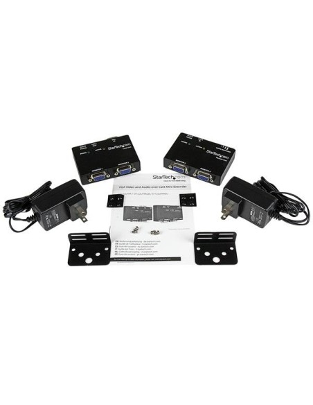 StarTech.com Kit Extensor Vídeo VGA por Cable Cat5 UTP Ethernet de Red 4 Puertos - 2x Locales - 2x Remotos