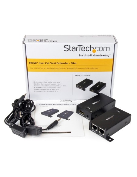 StarTech.com Extensor de HDMI por Cable Doble CAT5 - Alimentado por el Bus HDMI - 1080p