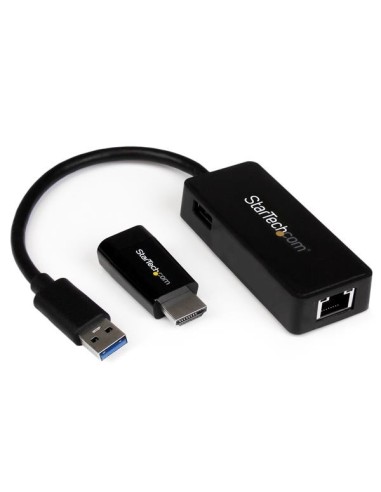 StarTech.com Juego de Adaptadores HDMI a VGA y Ethernet Gigabit para HP Chromebook 14 – Kit de Accesorios