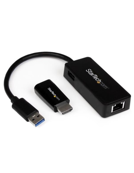StarTech.com Juego de Adaptadores HDMI a VGA y Ethernet Gigabit para HP Chromebook 14 – Kit de Accesorios