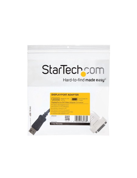 StarTech.com Adaptador Gráfico DisplayPort a DVI - Conversor de Vídeo Externo DP - Hasta 1920x1200 - Pasivo
