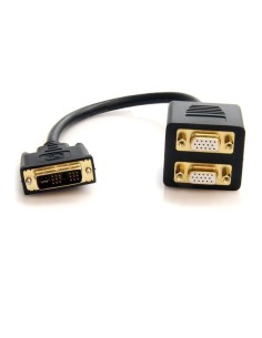 StarTech.com Cable Duplicador Divisor de Vídeo DVI-I a 2 Puertos Salida VGA Compacto - Bifurcador Adaptador
