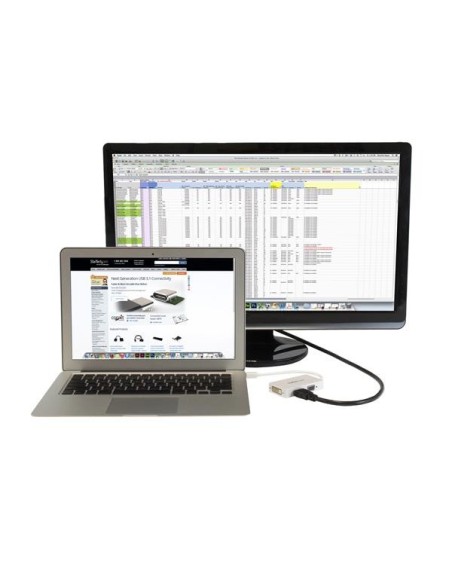StarTech.com Adaptador Conversor de Mini DisplayPort a VGA DVI o HDMI - Convertidor A V 3 en 1 para viajes - Blanco